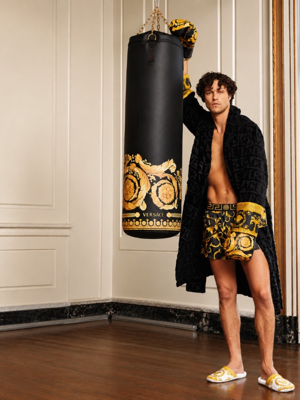 Versace Unisex Barocco Sleeve Robe